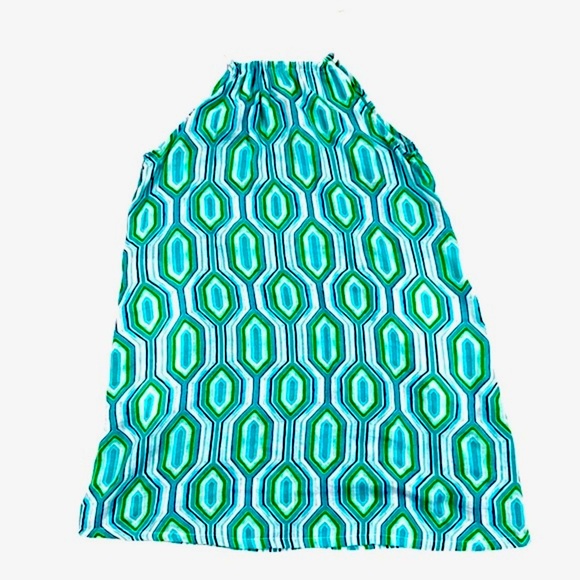 SIGRID OLSEN Halter Dress Coverup Linen Blend Cute Shell Ties Pockets Small - Picture 4 of 8